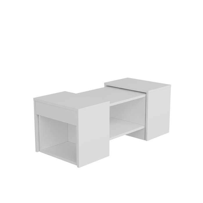 Hanah Home Sartos Mesa de Centro y Mesas Auxiliares - Blanco Hanah Home Sartos Mesa de Centro y Mesas Auxiliares - Blanco